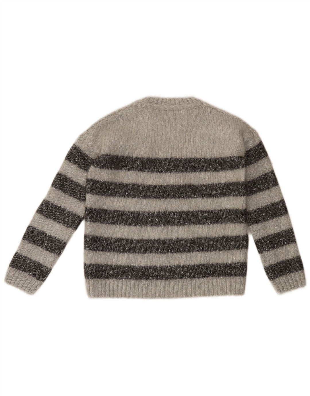 Tommy Hilfiger Dame Jumper Sweater UK 12 Medium Grå Stribet