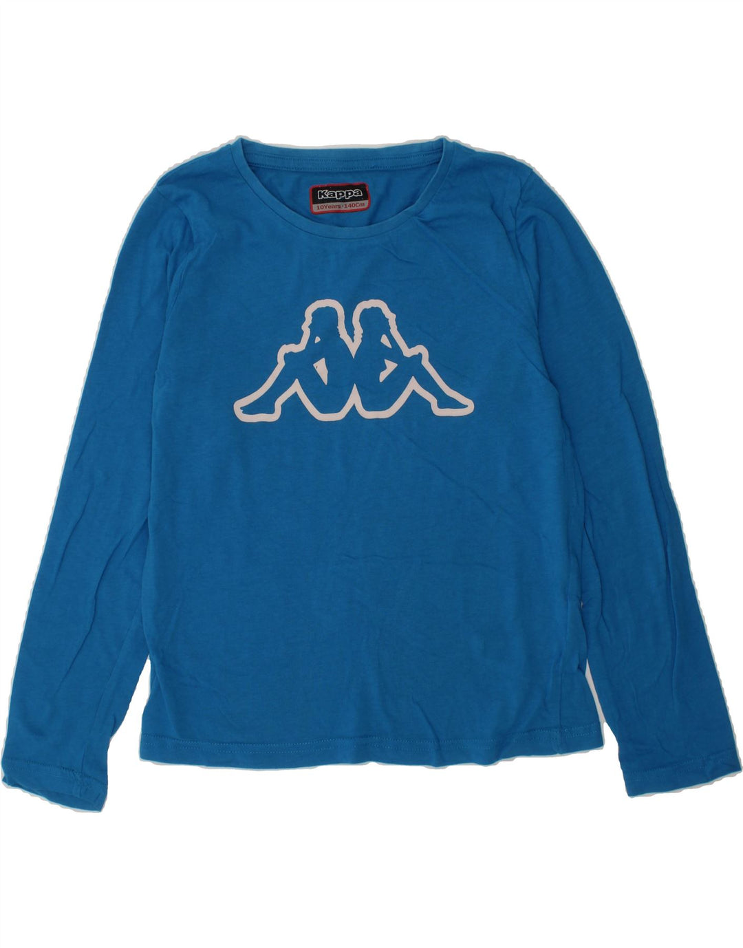 KAPPA Boys Graphic Top Long Sleeve 9-10 Years Blue Vintage Kappa and Second-Hand Kappa from Messina Hembry 