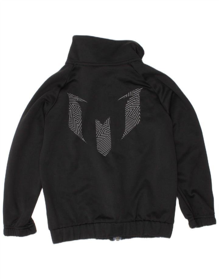 Adidas drenge grafisk træningsdragt topjakke 5-6 år sort geometrisk