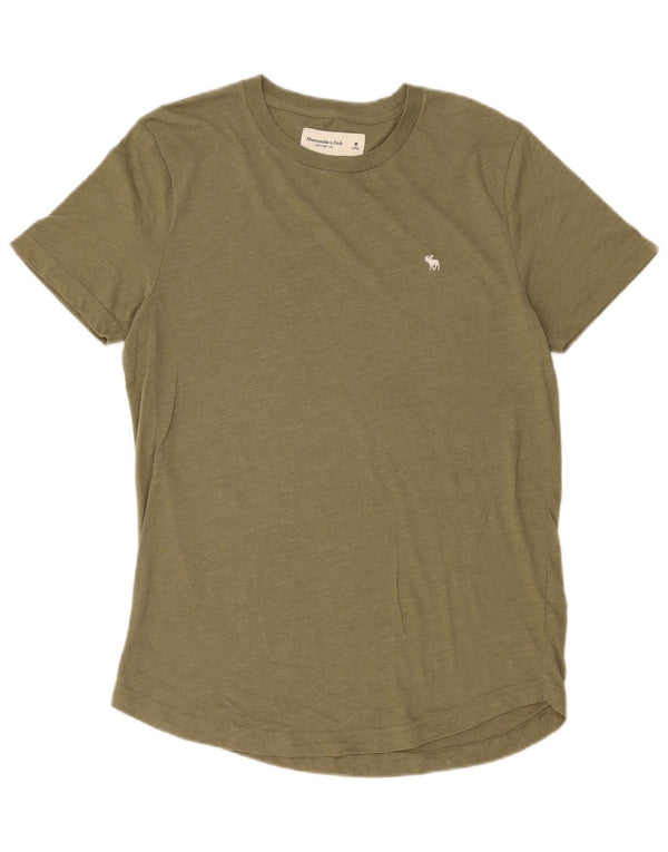 ABERCROMBIE & FITCH Mens T-Shirt Top Medium Khaki Cotton