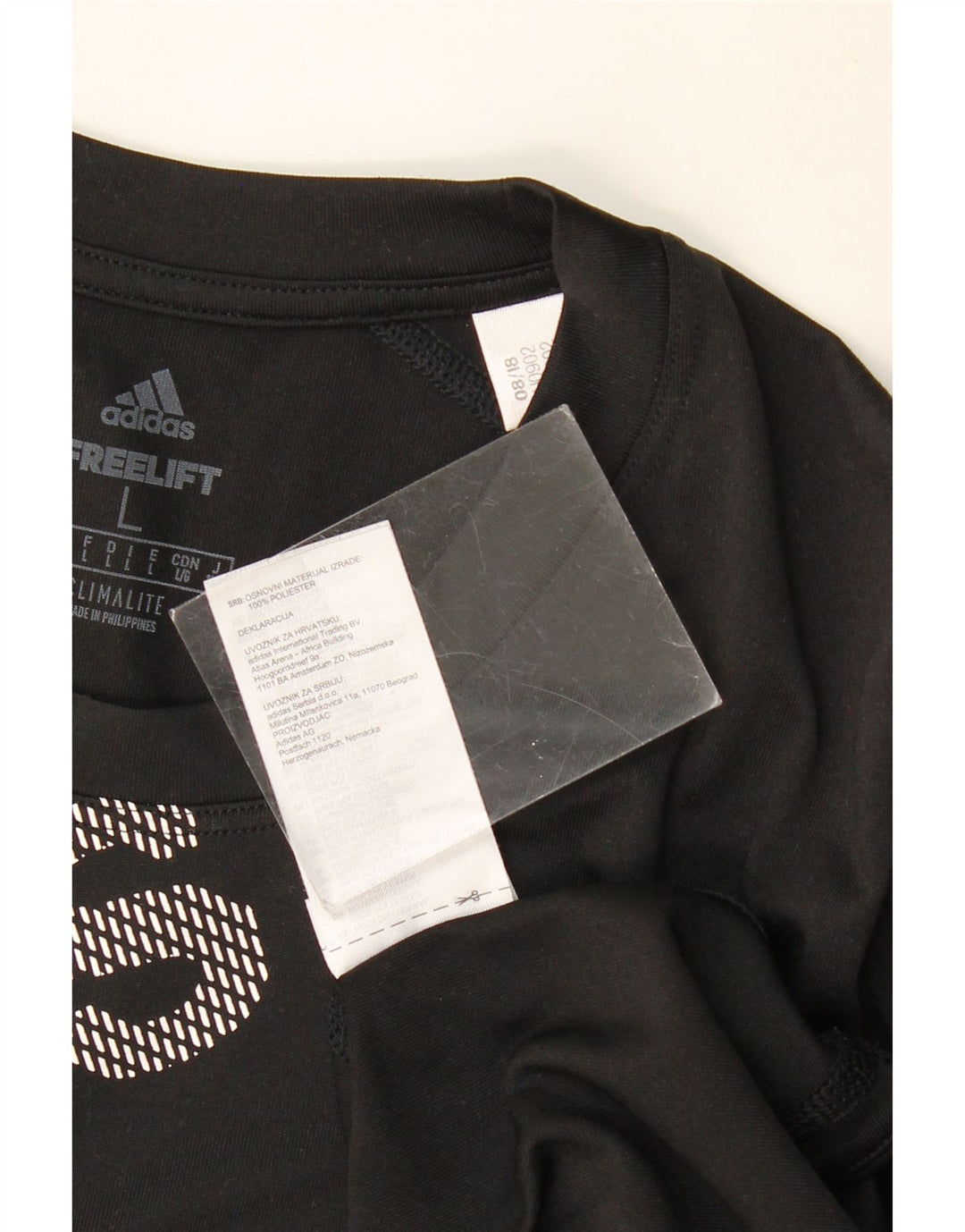 ADIDAS Herre Climalite grafisk T-shirt Top Stor sort polyester