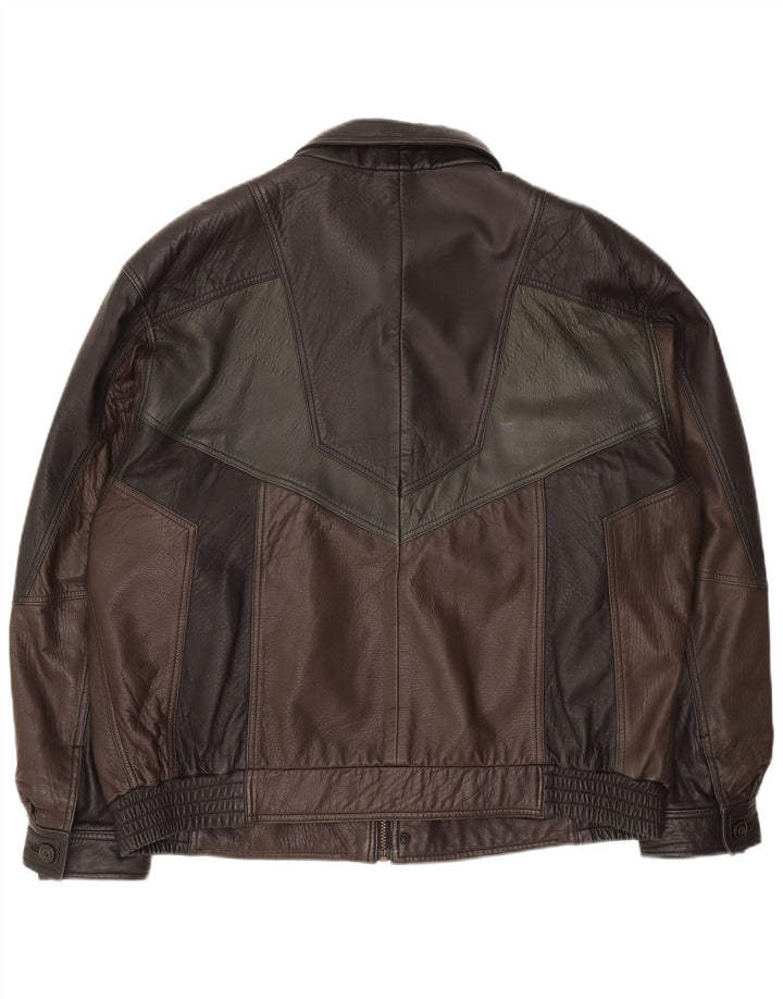 Asgard Herre Læderjakke UK 44 2XL Sort Colourblock