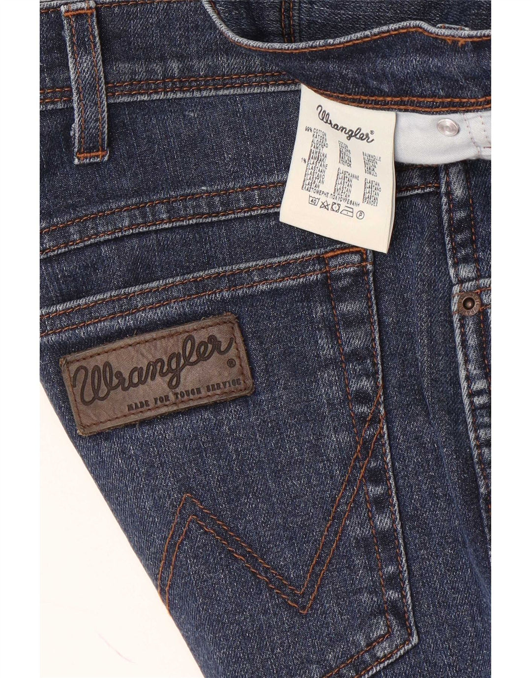 Wrangler Herre Texas Stretch Straight Jeans W38 L30 Blå Bomuld