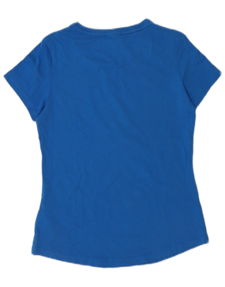 Puma T-Shirt Top UK 12 Medium Blue Bomuld