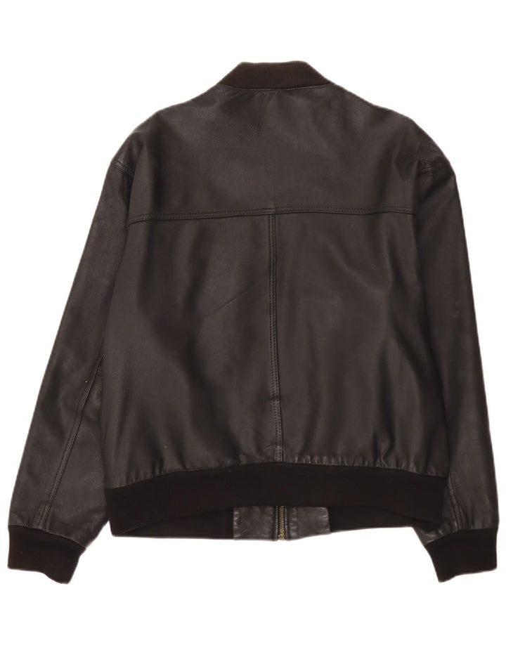 Vintage Herre Bomber Læderjakke UK 38 Medium Sort