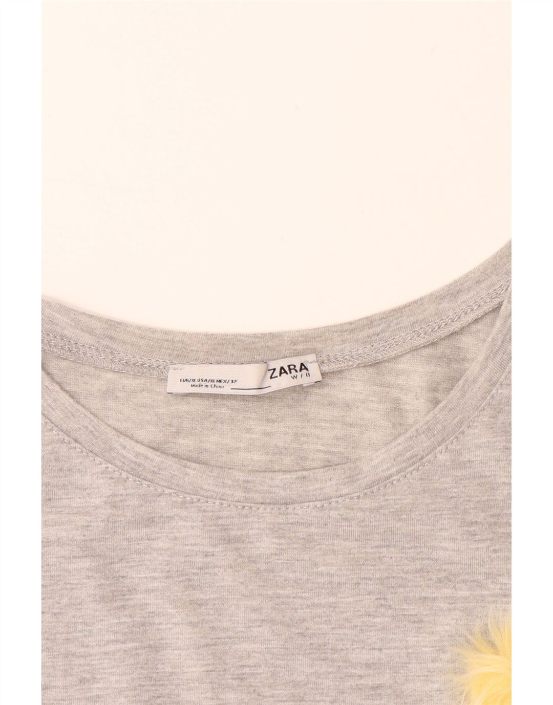 ZARA Womens T-Shirt Top UK 18 XL Grey Flecked