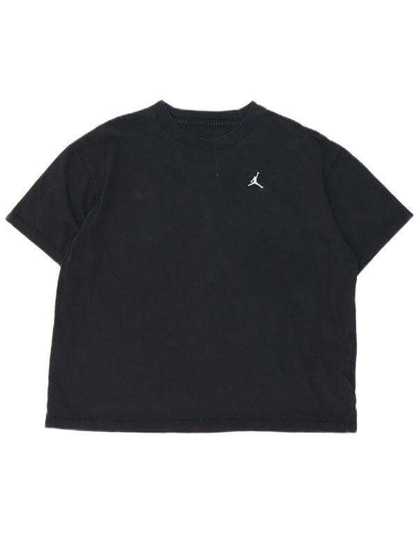 Jordan Dame T-Shirt Top UK 16 Stor Sort Bomuld