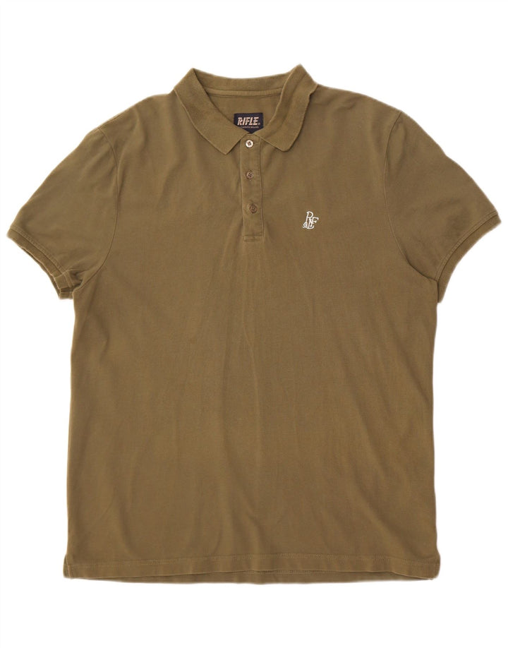 Rifle herre poloshirt 2XL Khaki Bomuld