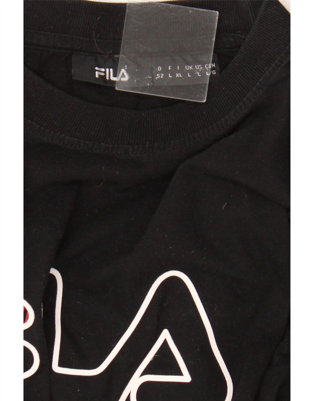 Fila Herre Grafisk T-Shirt Top Stor Sort