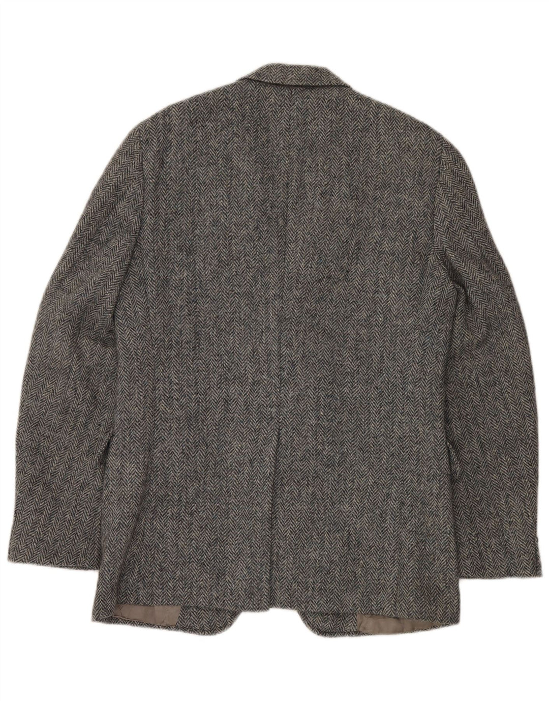 J.S.A. BANK Herre 2-knaps blazerjakke UK 38 Mellemgrå sildebensuld