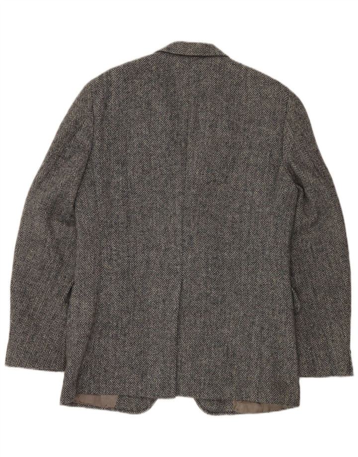 J.S.A. BANK Herre 2-knaps blazerjakke UK 38 Mellemgrå sildebensuld