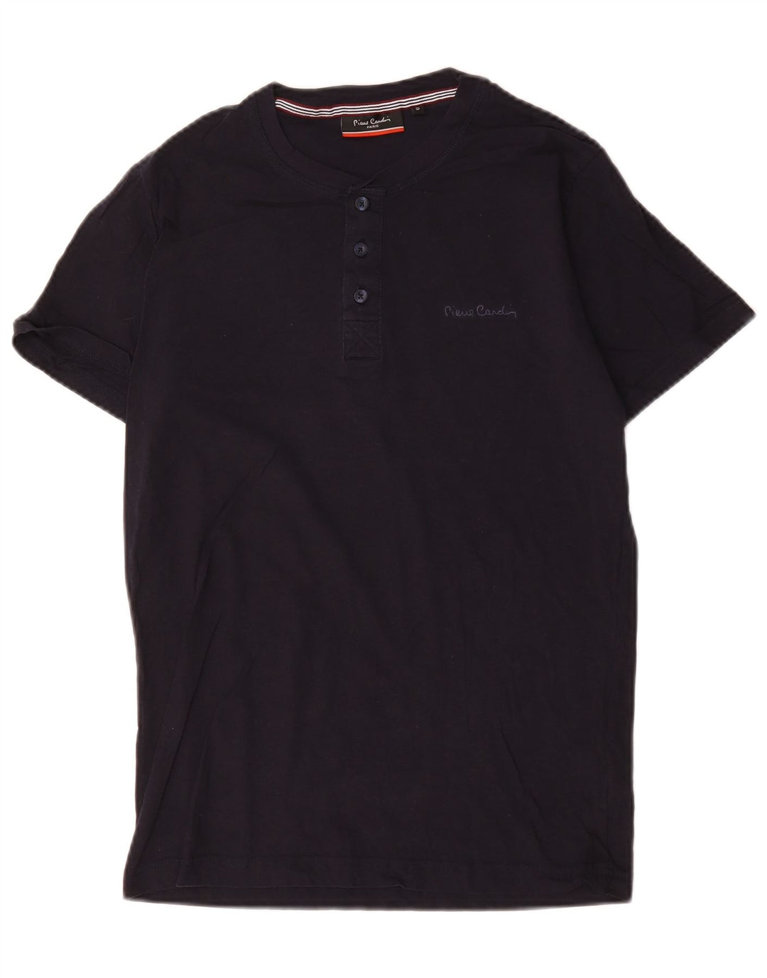 Pierre Cardin Herre T-shirt Top Lille marineblå bomuld