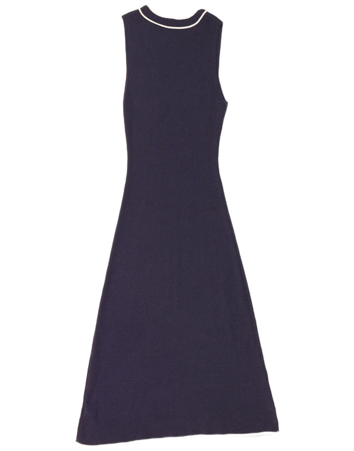 Marks & Spencer Dame Ærmeløs Jumper Dress UK 12 Medium Navy Blue