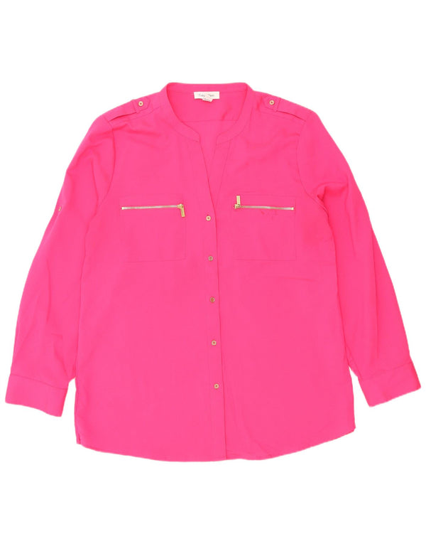 Calvin Klein Dame Military Shirt Bluse UK 18 XL Pink