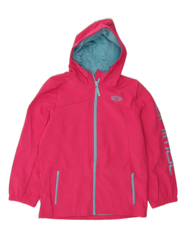 ANIMAL Girls Hooded Windbreaker Jacket 12-13 Years Pink Polyester Vintage Animal and Second-Hand Animal from Messina Hembry 
