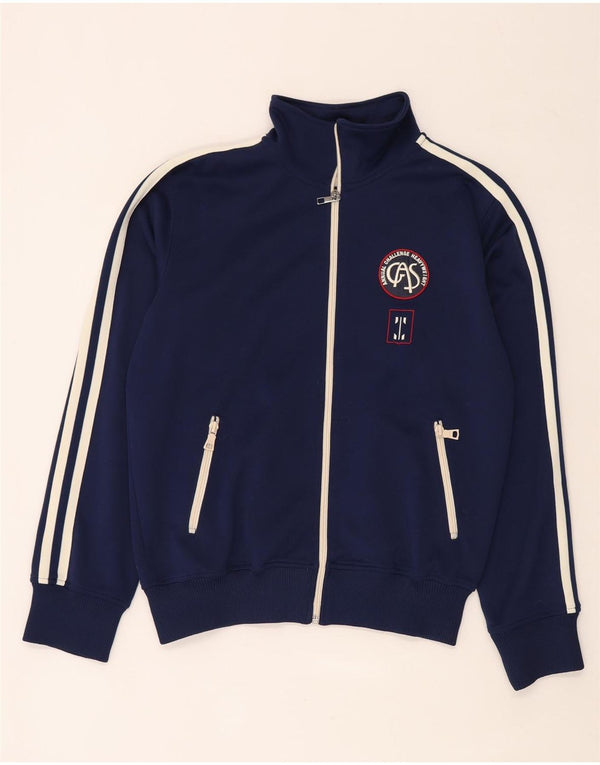 Gas Herre grafisk træningsdragt topjakke XL marineblå polyester