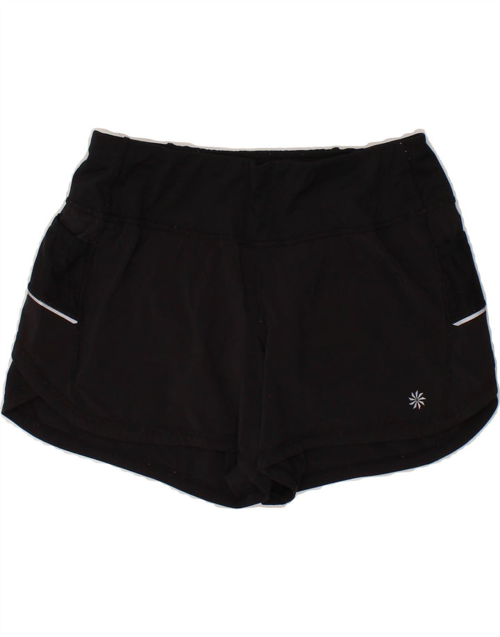 ATHLETA Womens Sport Shorts UK 10 Small  Black Polyester Vintage Athleta and Second-Hand Athleta from Messina Hembry 