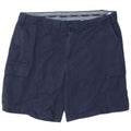 NAUTICA Herre Cargo Shorts W44 2XL Marineblå Bomuld