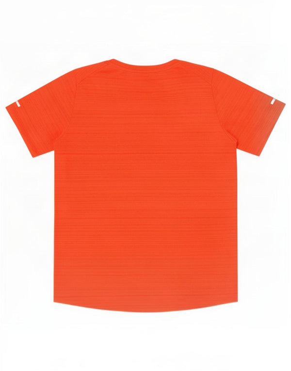 Nike Boys Dri Fit T-Shirt Top 12-13 år Stor orange stribet polyester