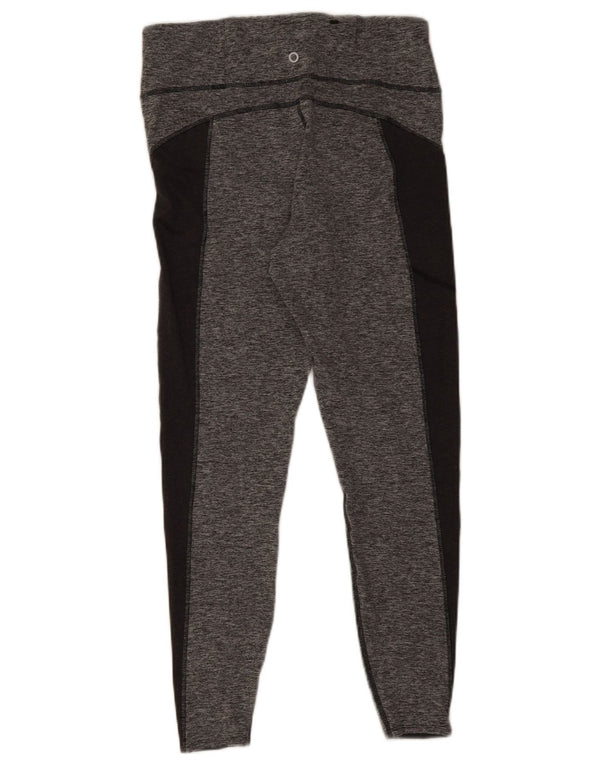 Marks & Spencer Womens Crop træningsdragt bukser UK 14 Large Grey Colourblock