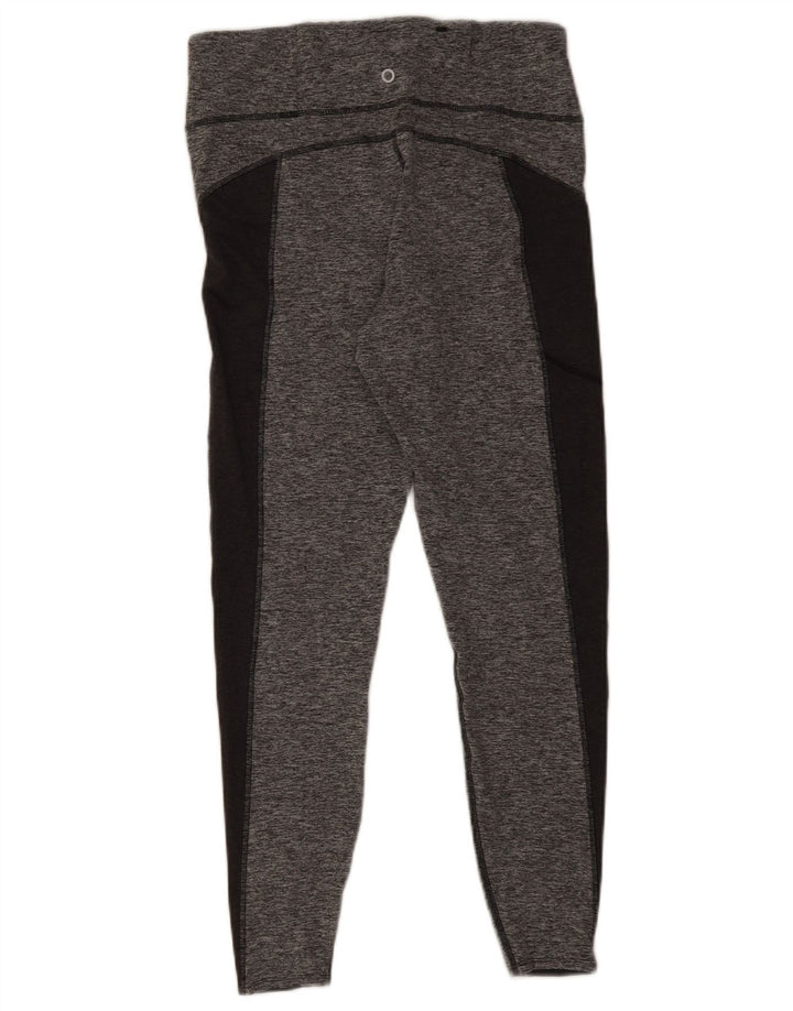 Marks & Spencer Womens Crop træningsdragt bukser UK 14 Large Grey Colourblock