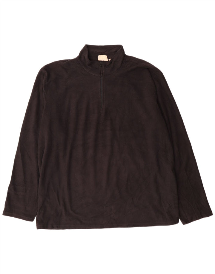 Mountain Warehouse Herre Zip Neck Fleece Jumper 3XL Sort