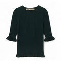 Zara Womens Crop Bluse Top UK 8 Small Green Viscose
