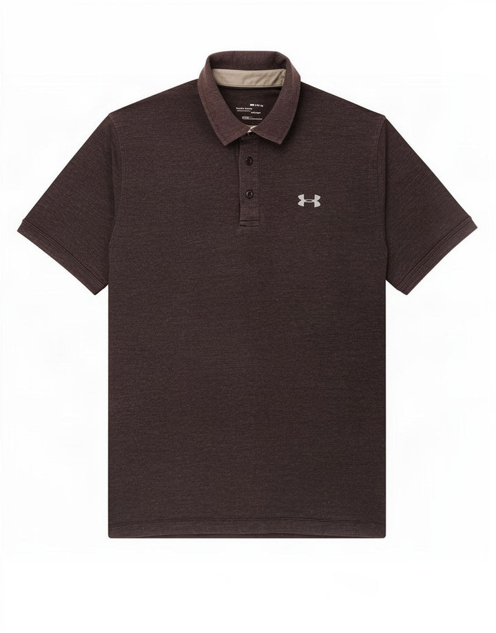 Under Armour Herre Heat Gear Polo Shirt Medium Grå