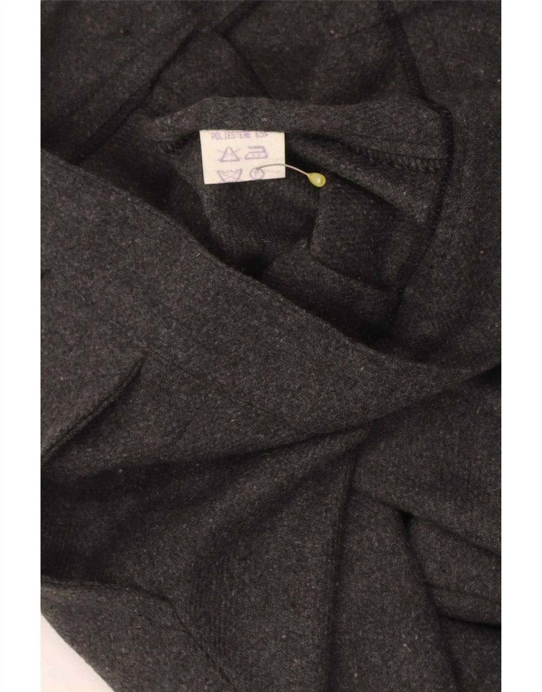 Vintage kvinders høj tajning afslappede shorts store W28 grå polyester