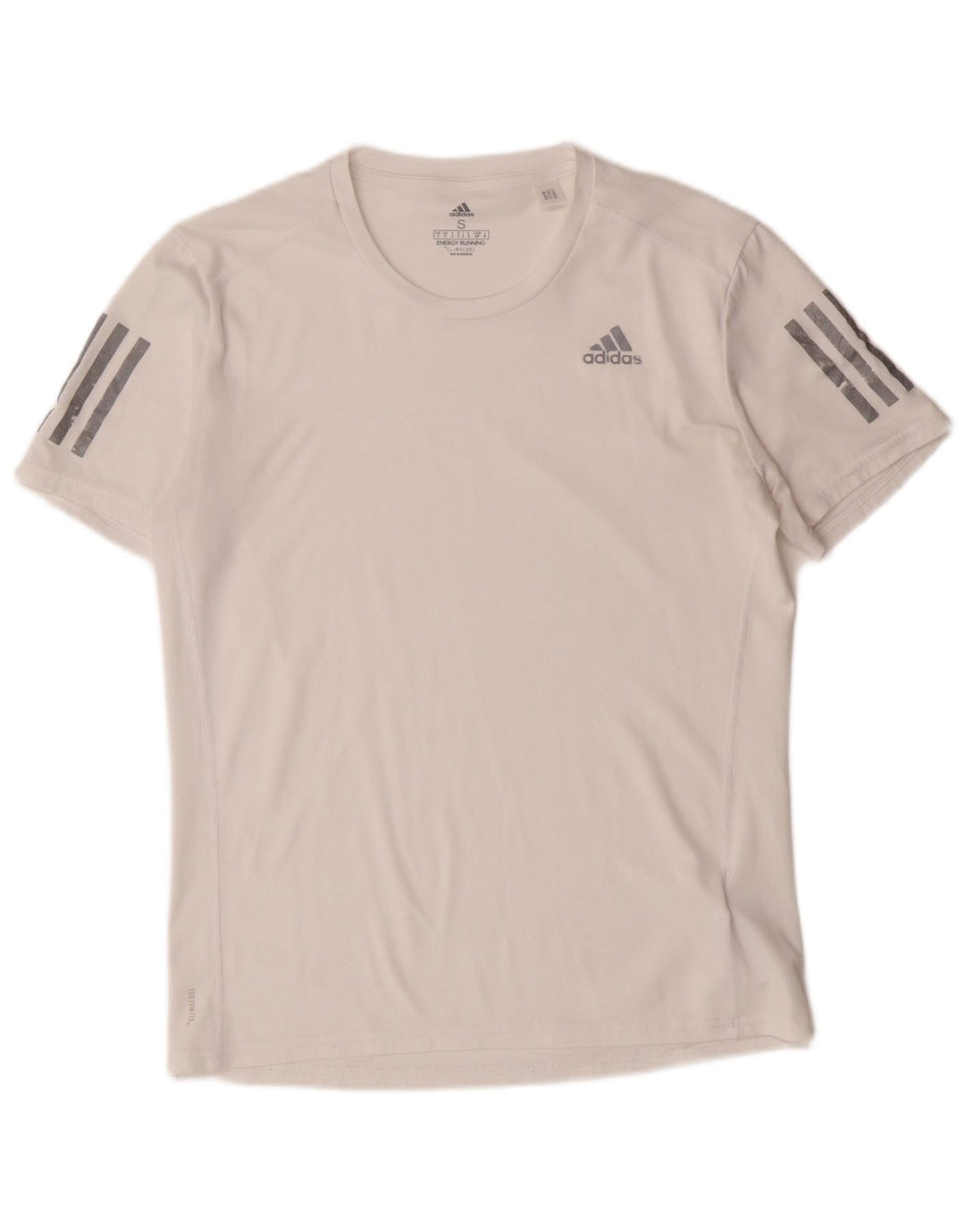 Adidas Herre T-Shirt Top Lille Hvid Polyester
