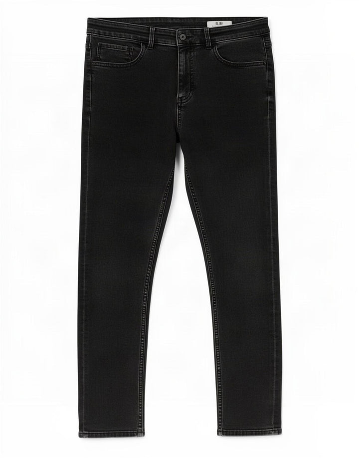 Marks & Spencer Dame Slim Jeans UK 12 Medium W30 L28 Sort Bomuld