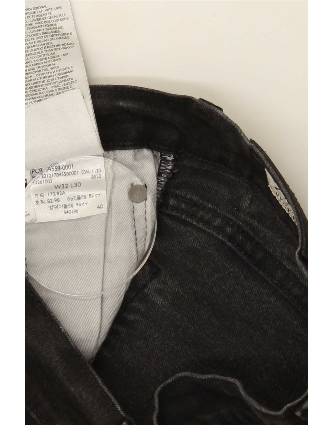 Levi's Slim Jeans til mænd W32 L30 sort bomuld
