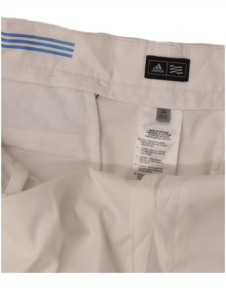 Adidas Chino Shorts til mænd W34 Large White Polyester