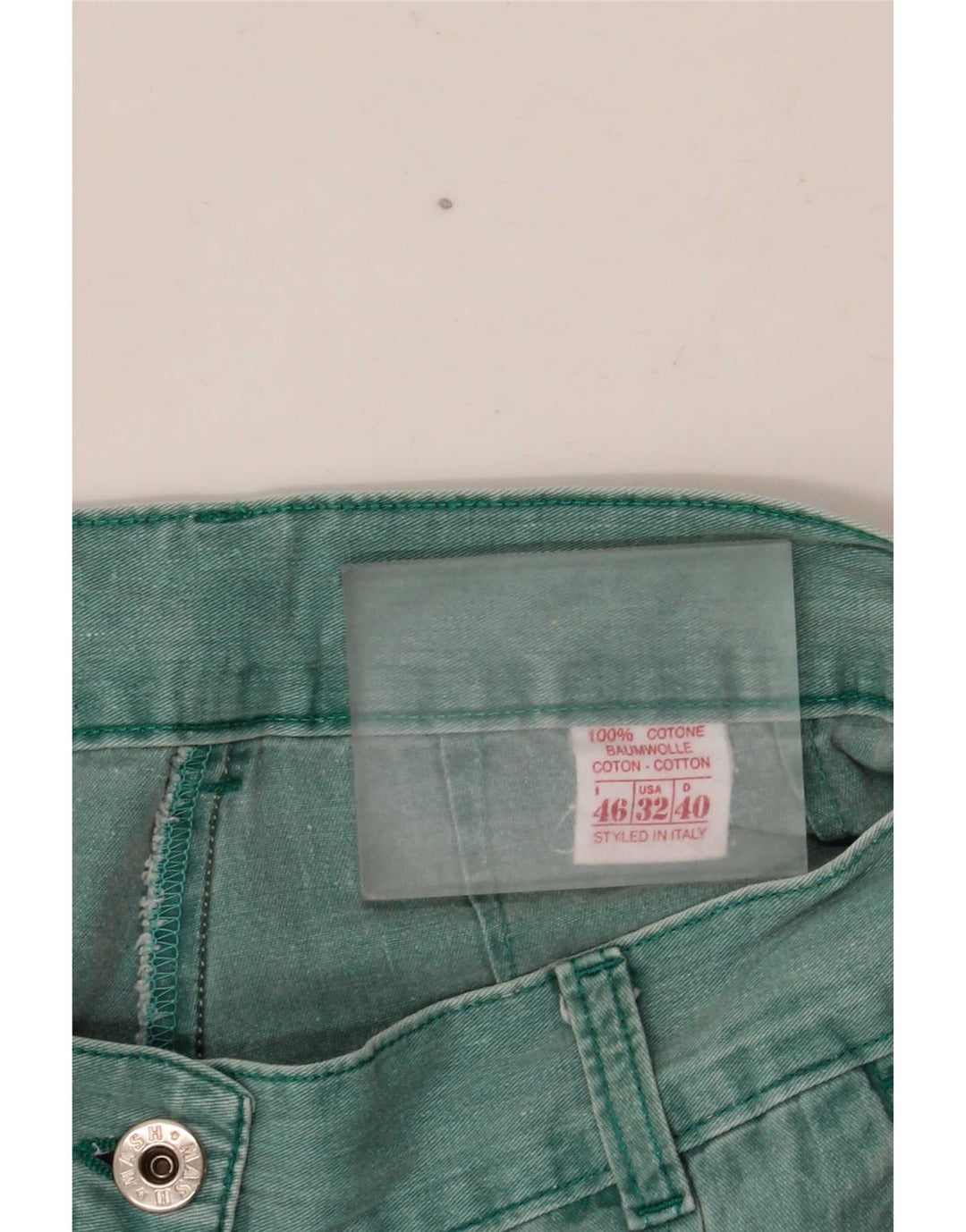 Mash Womens Pegged Casual Shorts IT 46 Large W32 Green Cotton