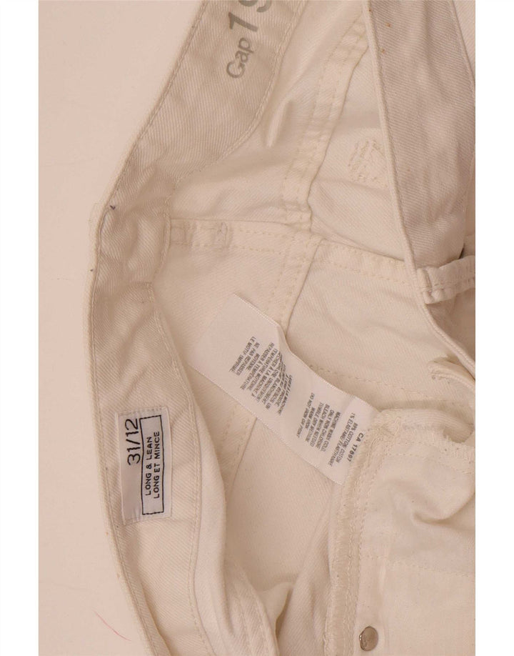 Gap Dame Bootcut Jeans US 12 Large W31 L31 Hvid Bomuld