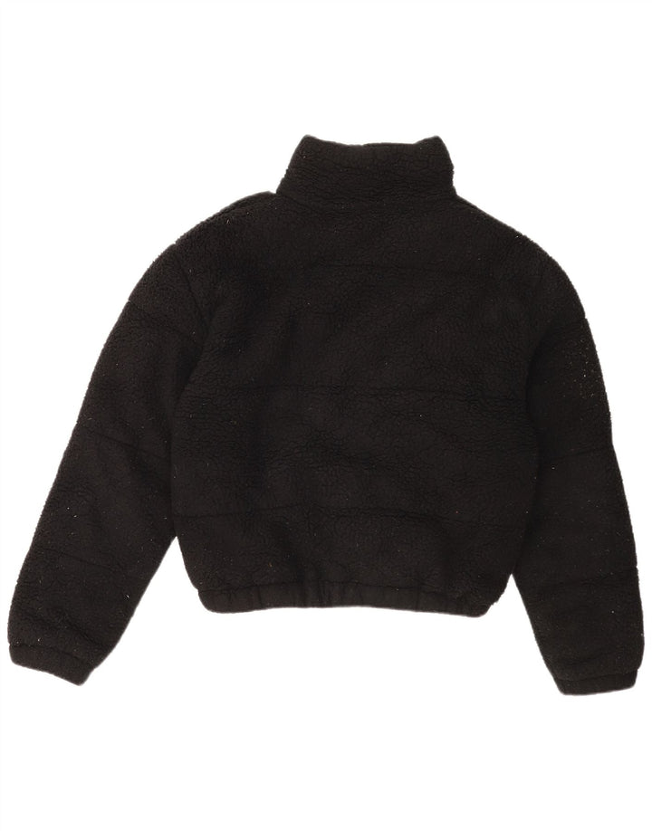 Ellesse Dame Oversized Fleecejakke UK 8 Lille Sort Polyester