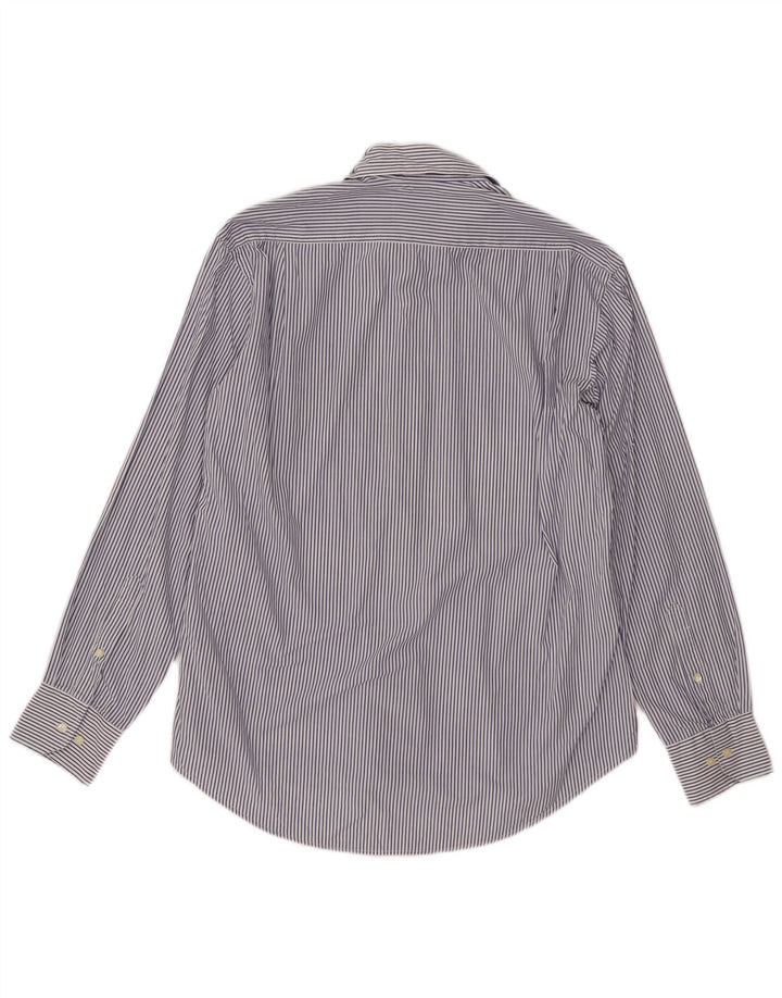 DACK'S Herre Regular Fit skjorte Medium Blue Pinstripe Bomuld