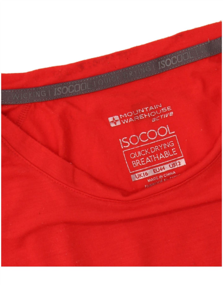 MOUNTAIN WAREHOUSE Dame IsoCool T-Shirt Top UK 16 Large Red