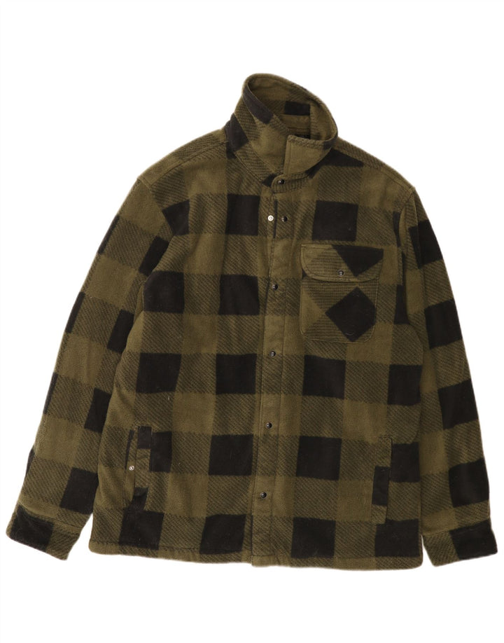 Parkside Fleecejakke til mænd UK 40 Large Khaki Gingham Polyester