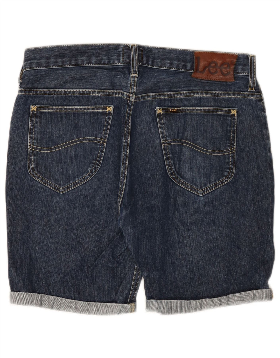 Lee Herre Rider Denim Shorts W31 Medium Navy Blue Bomuld