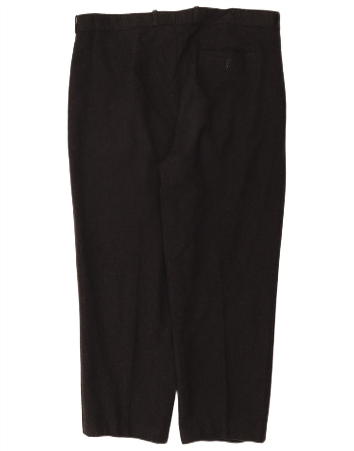 Lacoste Herre Pegged Suit Bukser Størrelse 52 2XL W42 L26 Grå Uld