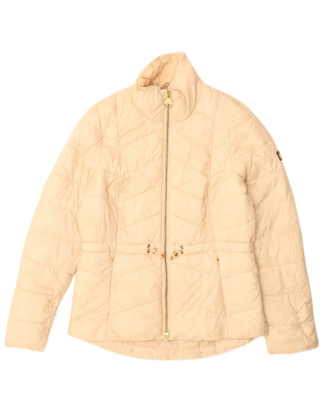 BARBOUR Polstret jakke til kvinder UK 10 Lille beige polyamid