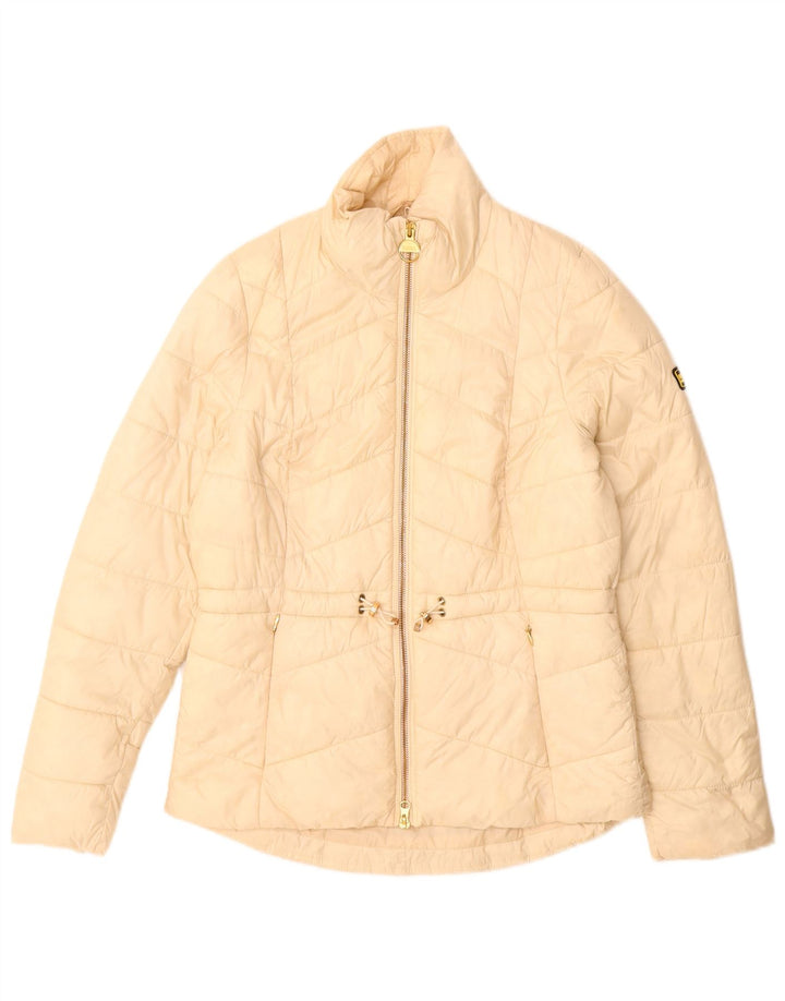 BARBOUR Polstret jakke til kvinder UK 10 Lille beige polyamid