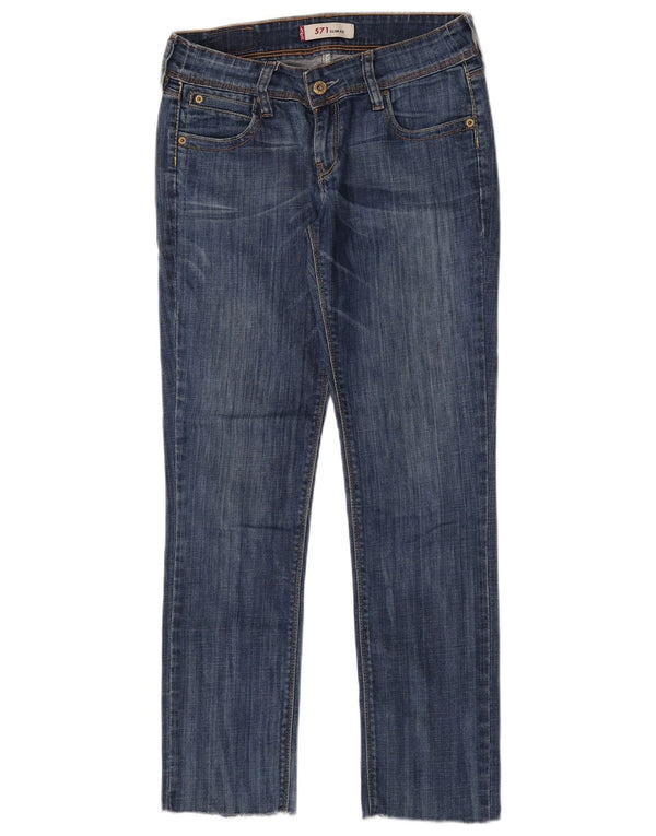 Levi's Dame 571 Slim Jeans W30 L28 Blå Bomuld