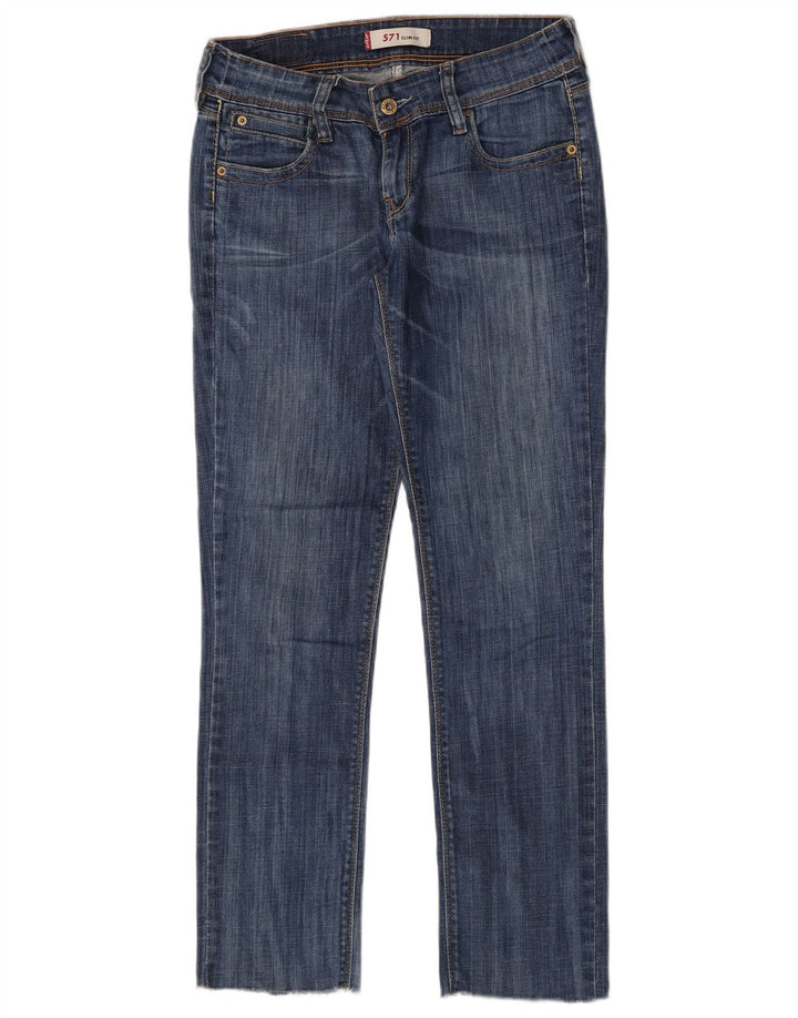 Levi's Dame 571 Slim Jeans W30 L28 Blå Bomuld