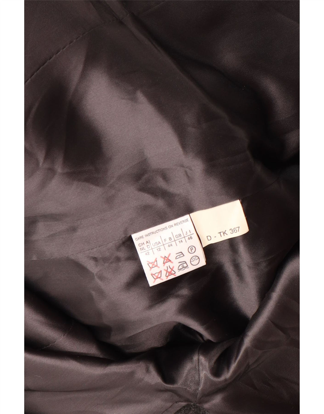 MARELLA Dame Dobbeltradet Frakke UK 14 Stor Grå Virgin Wool