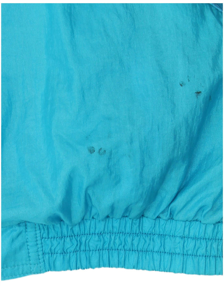 Vintage træningsdragt til mænd Topjakke Medium Blue Colourblock Nylon
