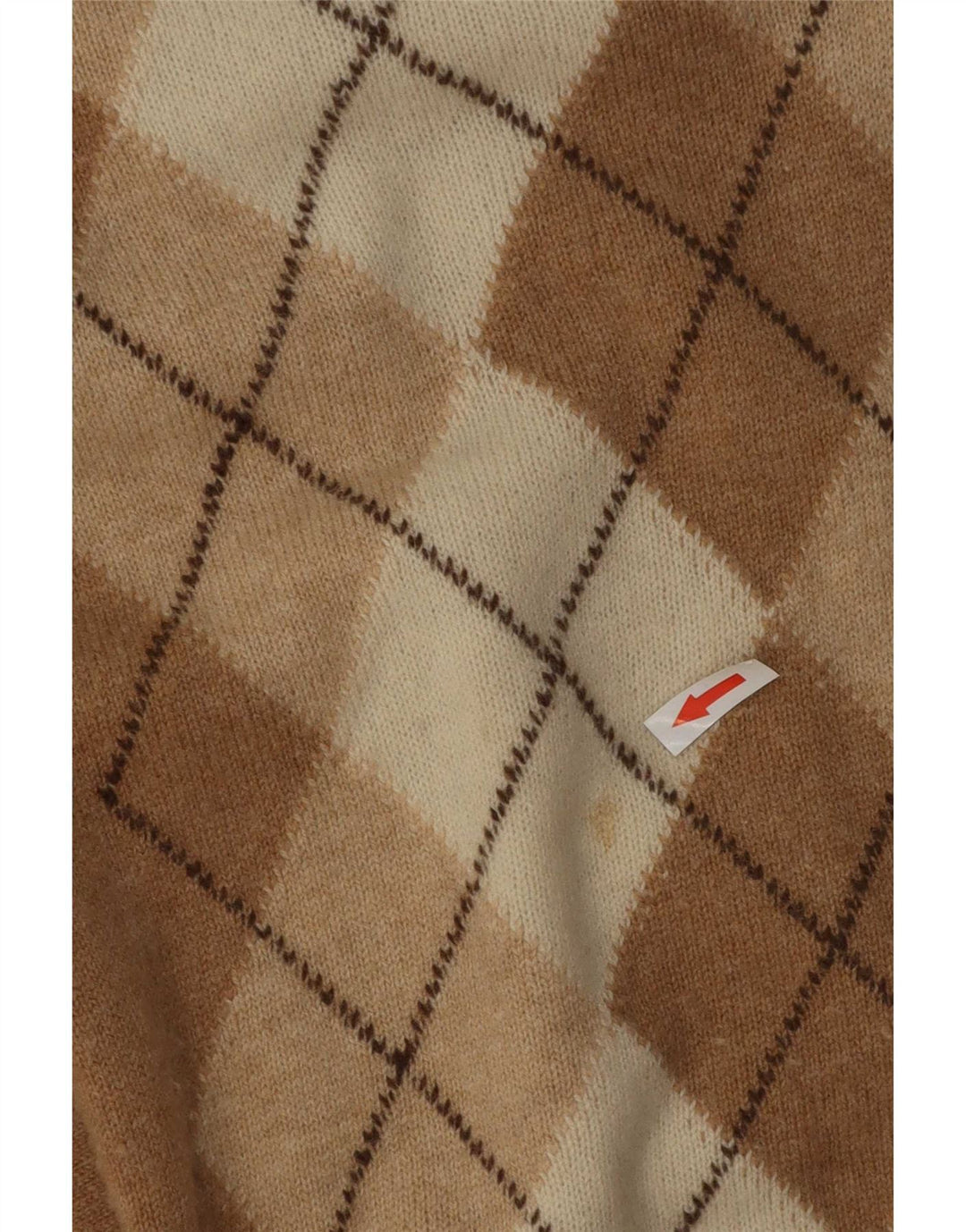 WESTBURY Herre V-hals sweater IT 52/54 Large Beige Argyle/Diamond