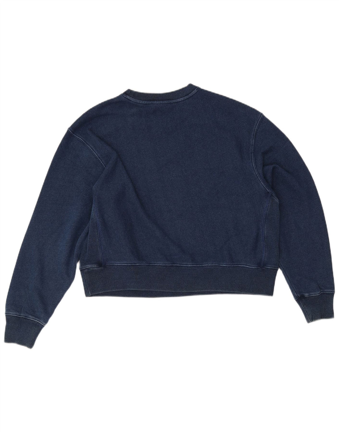Champion Womens Crop Oversized Sweatshirt Jumper UK 14 Medium Navy Blue
