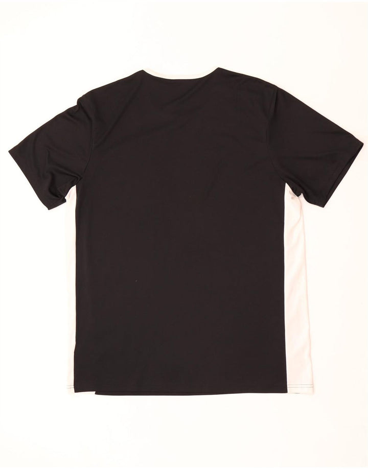 Adidas Herre Climalite T-Shirt Top XL Sort Colourblock Polyester